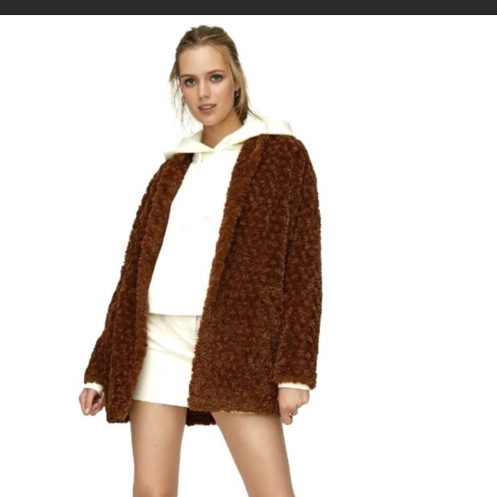 NWOT Aritzia Wilfred Plush Teddy Cocoon Coat